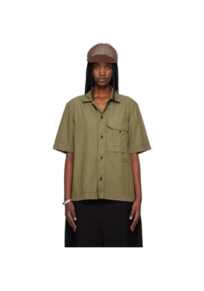 Stone Island Khaki 1100026 Cotton Nylon Micro Ripstop Shirt