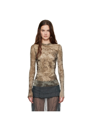 Jean Paul Gaultier Beige 'The Médaillon' Top
