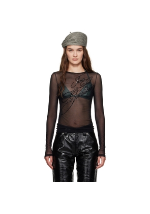 Jean Paul Gaultier Black 'The Sequin' Top