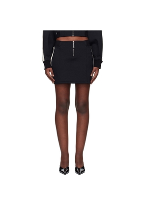 Palm Angels Black Neoprene Track Miniskirt