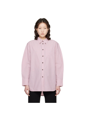 GANNI Pink Stripe Shirt