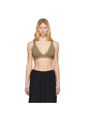 Lauren Manoogian Khaki Rib Triangle Bralette