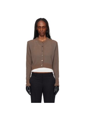 OUR LEGACY Brown Micro Cardigan