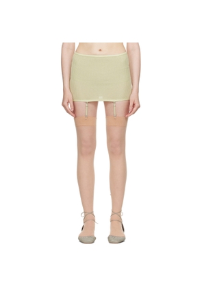 LEMAIRE Green Underwear Suspenders Miniskirt