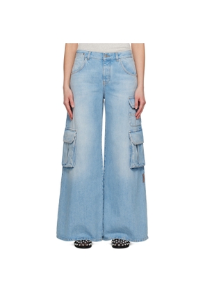 Off-White Blue Wide-Leg Denim Jeans