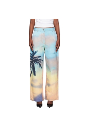 Palm Angels Multicolor Sunrise Palm Baggy Jeans