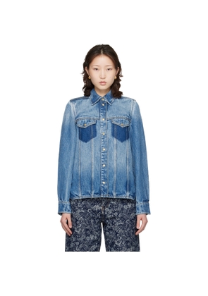 GANNI Blue Light Weight Denim Shirt