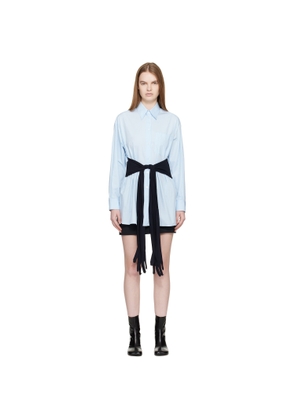 MM6 Maison Margiela Blue Cotton Poplin Shirt