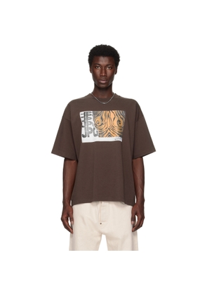 Jean Paul Gaultier Brown Printed Wood Oversized T-shirt