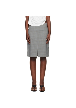 OUR LEGACY Blue & Khaki Siren Midi Skirt