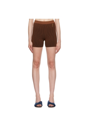 JACQUEMUS Brown Le Raphia 'Le Pralu' Shorts