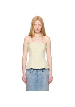 Jean Paul Gaultier SSENSE Exclusive Beige Topstitching Corset Top