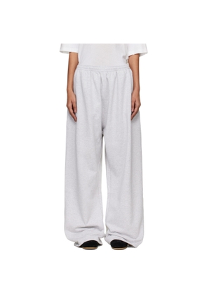 Acne Studios Gray Fleece Logo Sweatpants