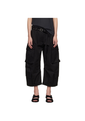 Acne Studios Black Twill Cargo Trousers