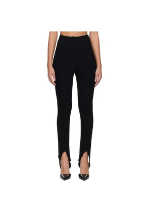 Nanushka Black Savita Seersucker Stirrup Trousers