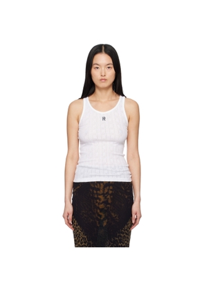 Rabanne White Pointelle Tank Top