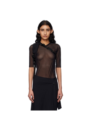 JOHANNA PARV Black Mesh T-shirt