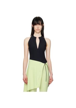 JOHANNA PARV Black Half-Zip Tank Top
