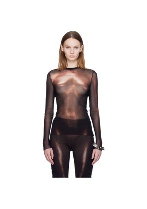 Jean Paul Gaultier Black & Brown 'The Bronze Body Dust' Top