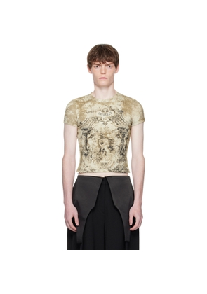 Jean Paul Gaultier Beige 'The Médaillon' T-shirt