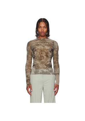 Jean Paul Gaultier Beige 'The Médaillon' Top