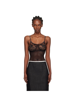 Yasmine Eslami Black Tina Bodysuit