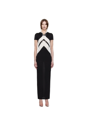 Jean Paul Gaultier Black & White 'The Chevrons' Maxi Dress