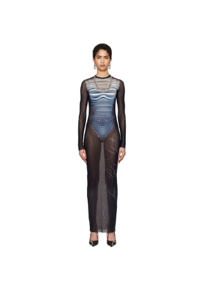 Jean Paul Gaultier Navy 'Le Mâle' Maxi Dress