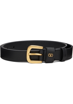 Valentino Garavani Black Vlogo Signature Belt