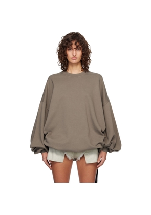 Rick Owens DRKSHDW Gray Temple Hun Crewneck Sweatshirt