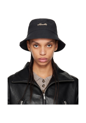 Nanushka Black Caran Bucket Hat