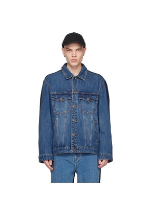 CALVINLUO Blue Paneled Denim Jacket