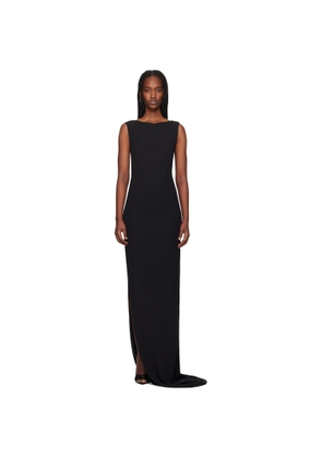 Mônot Black Georgette Maxi Dress