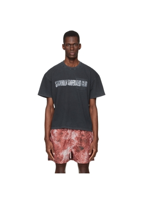 Stockholm (Surfboard) Club Black Printed Pocket T-shirt