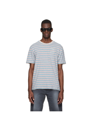 Stockholm (Surfboard) Club Gray & Blue Striped T-shirt