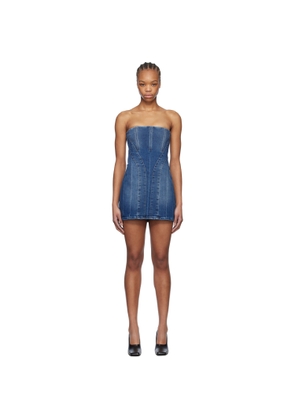 Mônot Blue Bustier Denim Minidress