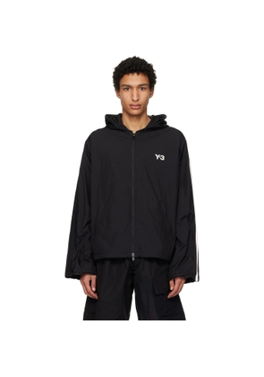 Y-3 Black Nylon Wired 3 Stripes Track Jacket