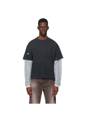 Stockholm (Surfboard) Club Black Back Logo Layered T-shirt