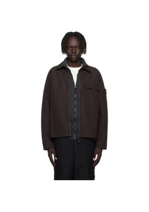 Stone Island Brown 1200018 Weatherproof Cotton Canvas Overshirt