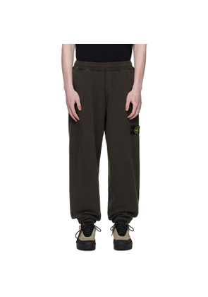 Stone Island Gray 6200004 Brushed Organic Cotton Fleece Sweatpants