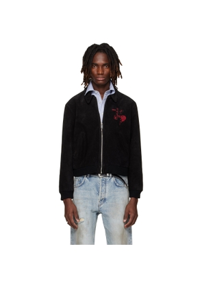 Enfants Riches Déprimés Black 'Constructivist' Suede Jacket