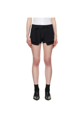 JOHANNA PARV Black Belted Shorts