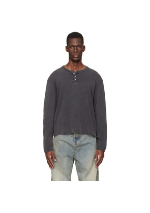 Stockholm (Surfboard) Club Black Faded Henley