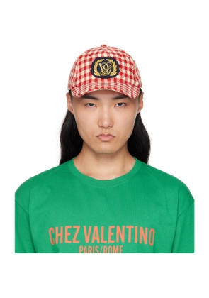 Valentino Garavani Red & White Patch Cotton & Wool Baseball Cap