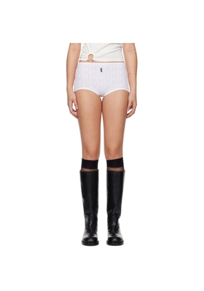 Rabanne White Pointelle Shorts