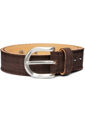 OUR LEGACY Brown Fringed Denim Belt