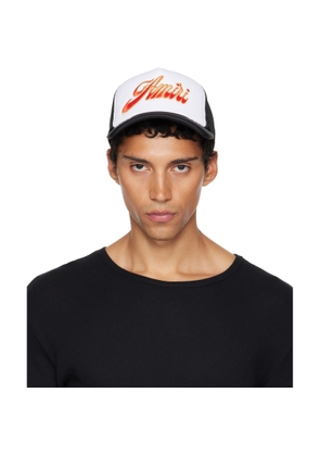 AMIRI White & Black 'AMIRI' Groovy Trucker Cap