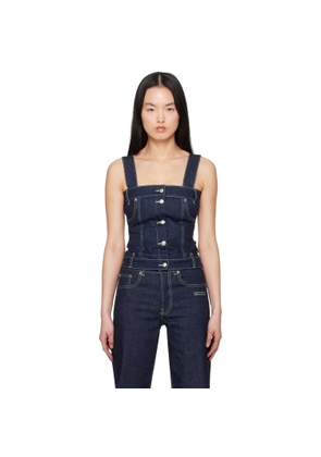 Off-White Blue Corset Denim Tank Top