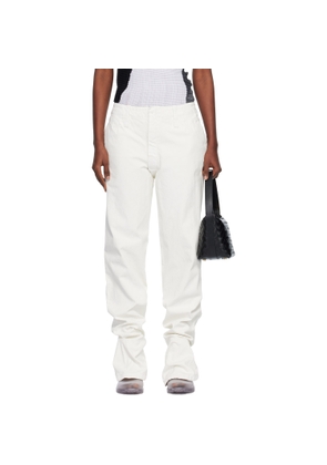 ISSEY MIYAKE White Sculptural Jeans