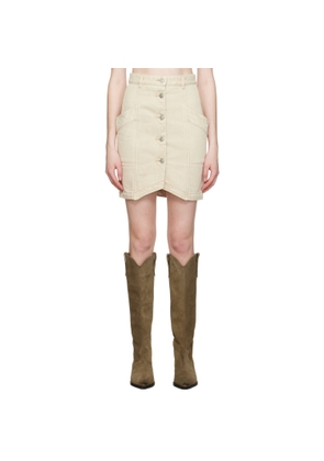 Isabel Marant Etoile Beige Sabel Denim Miniskirt